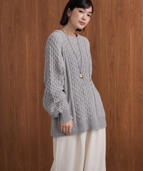 バトナー ケーブル ニット（レディーストップス） | ファッション の
