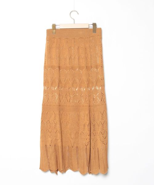 「MEDE19F」 ニットスカート NM キャメル レディース_画像2