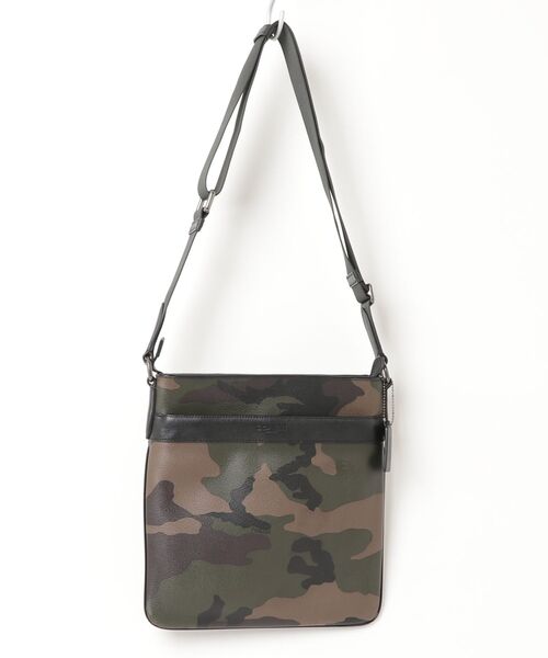 COACH（コーチ） チェック柄ショルダーバッグ - グリーン メンズ