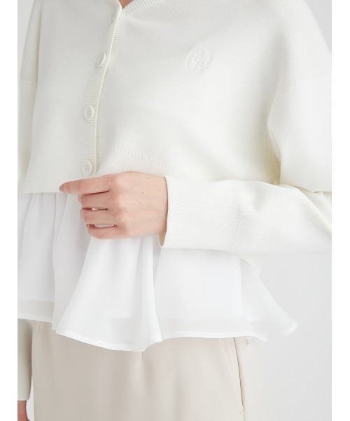 「CELFORD」 ニットカーディガン FREE アイボリー レディース_画像7