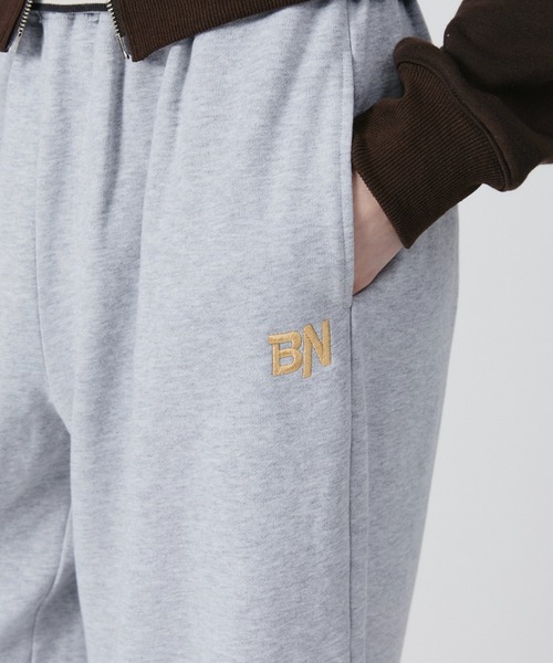 BENUA ワイドパンツ スウェットパンツ ジャージ BN curved sweatpants