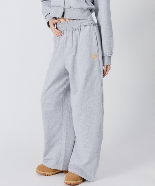BENUA ワイドパンツ スウェットパンツ ジャージ BN curved sweatpants