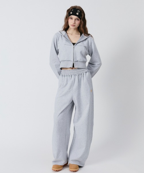 BENUA ワイドパンツ スウェットパンツ ジャージ BN curved sweatpants