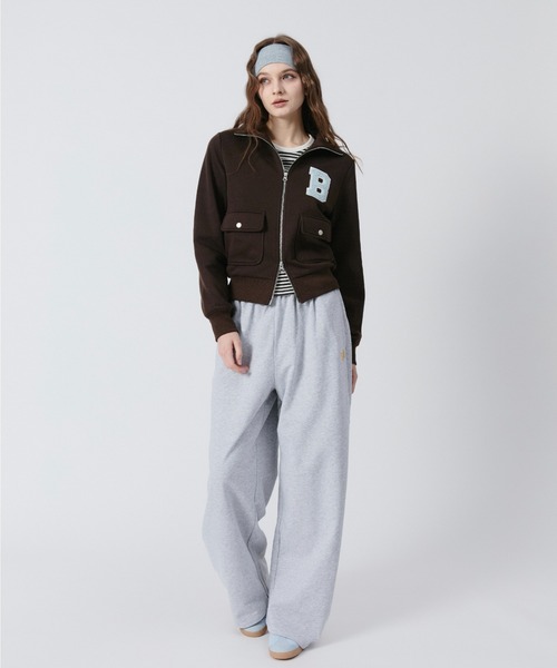 BENUA ワイドパンツ スウェットパンツ ジャージ BN curved sweatpants
