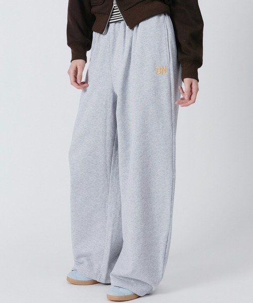BENUA ワイドパンツ スウェットパンツ ジャージ BN curved sweatpants