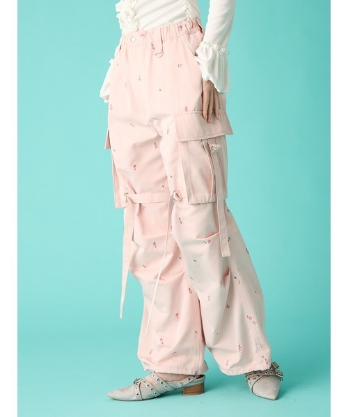 FURFUR 薄緑 ギャザー付きカーゴパンツ FURFUR（ファーファー） ワイドパンツ パンツ 「WEB・一部店舗限定