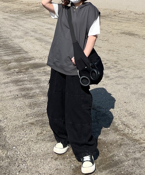 「kutir」 カーゴパンツ LARGE ブラウン レディース_画像5