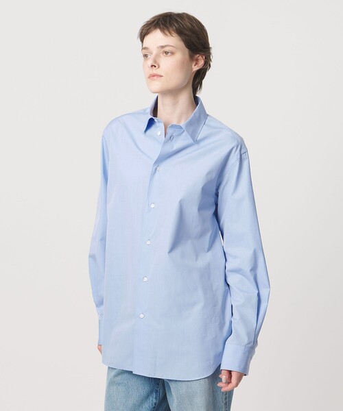美品　ロエフ　レディースカジュアルシャツ　オーバーサイズ　コットン100% LOEFF（ロエフ） ブラウス シャツ 「LOEFF」コットン ブロード