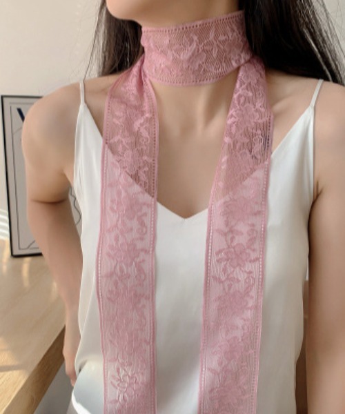 VIBGYOR スカーフ バンダナ oshipic/推し活 フラワー レース リボン