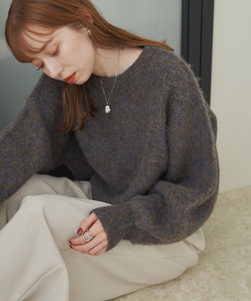 「hinari」 長袖ニット FREE イエロー レディース_画像3