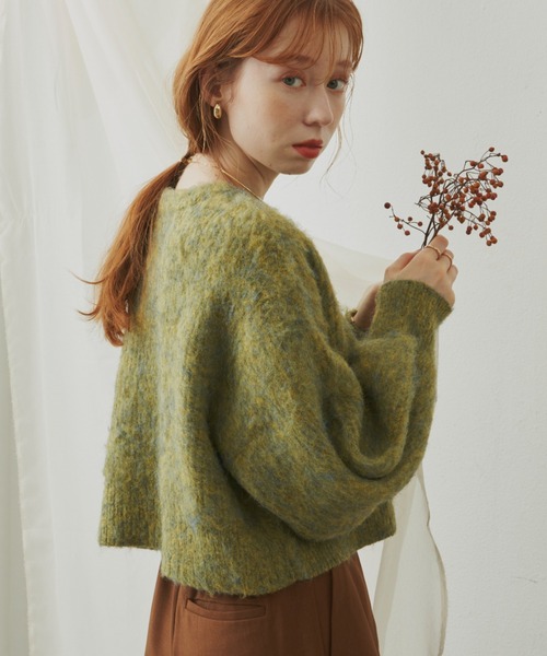 「hinari」 長袖ニット FREE イエロー レディース_画像4