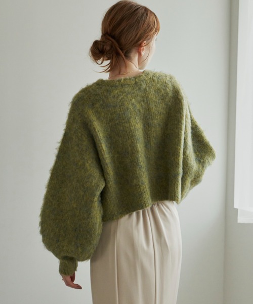 「hinari」 長袖ニット FREE イエロー レディース_画像10