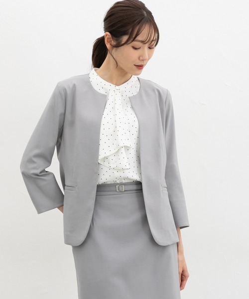 Honeys（ハニーズ） ジャケット ノーカラージャケット 「ストレッチ