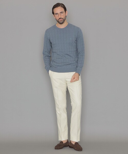 「MACKINTOSH LONDON」 長袖ニット L ネイビー メンズ_画像3
