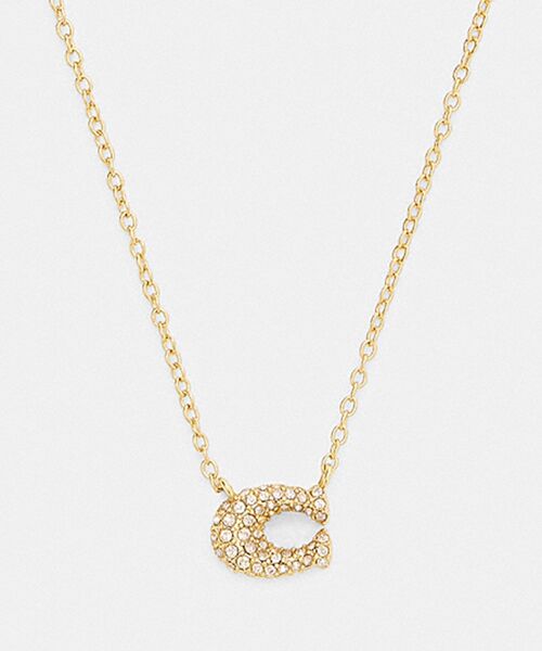 COACH（コーチ） ネックレス パヴェ C ネックレス レディース