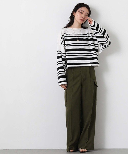 Le Minor（ルミノア） tシャツ ルミノアボーダーショートカットソー