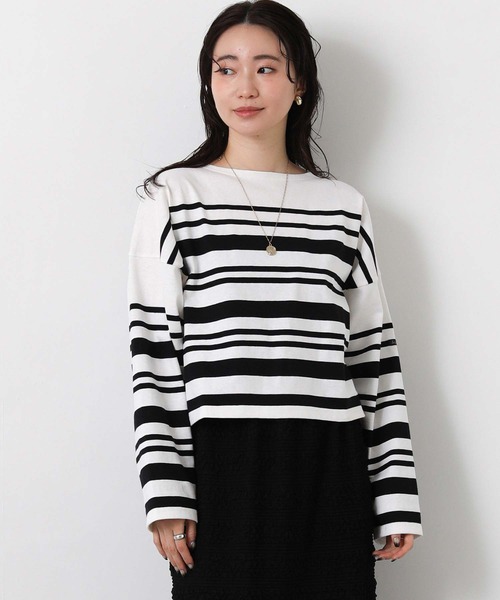 Le Minor（ルミノア） tシャツ ルミノアボーダーショートカットソー