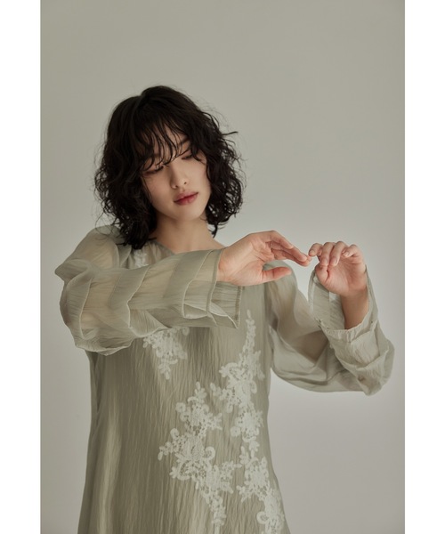 「niana」 長袖ワンピース S グレー レディースの画像
