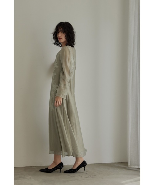 「niana」 長袖ワンピース S グレー レディースの画像