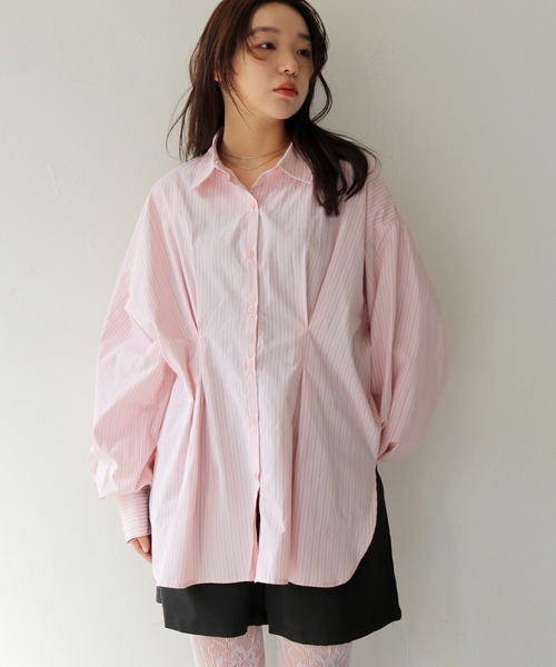 cheriella ブラウス シャツ 「cheriella」ウエストタックストライプ