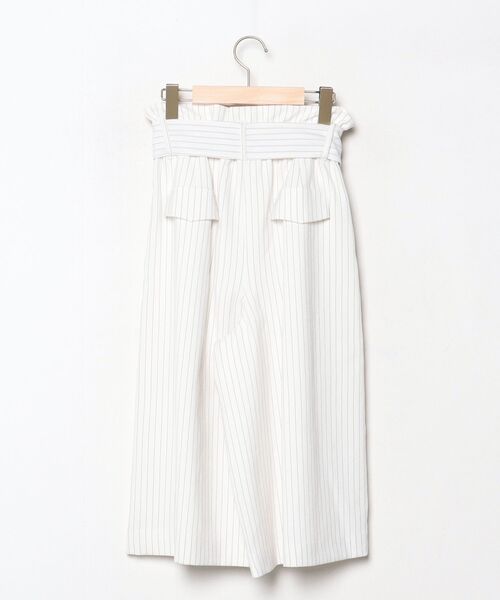 「WILLSELECTION」 ストライプ柄クロップドパンツ S ベージュ レディース_画像2