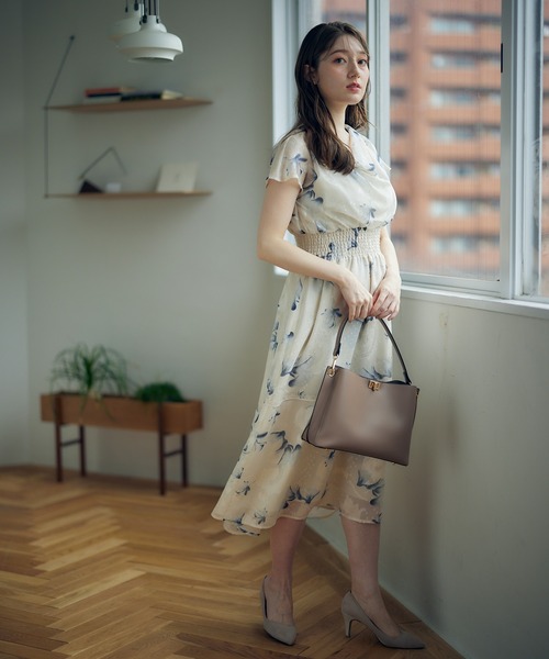 「12Twelve Agenda」 半袖ワンピース M ネイビー レディース_画像2