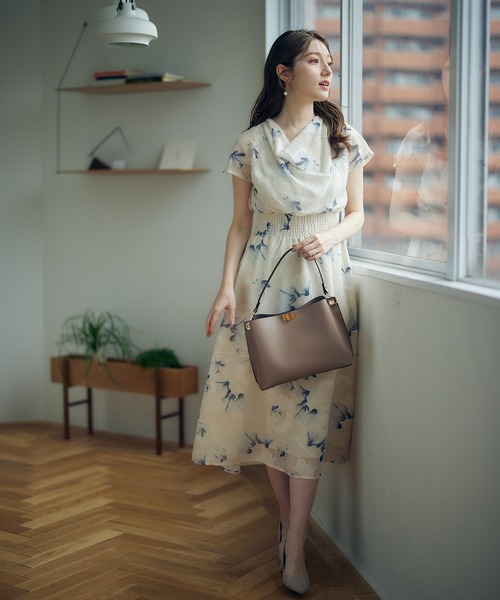 「12Twelve Agenda」 半袖ワンピース M ネイビー レディース_画像3