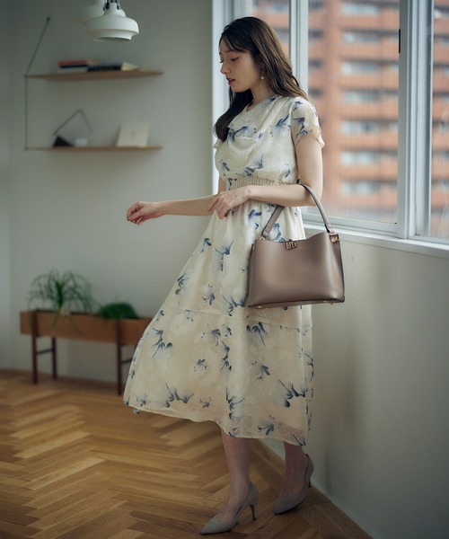 「12Twelve Agenda」 半袖ワンピース M ネイビー レディース_画像4