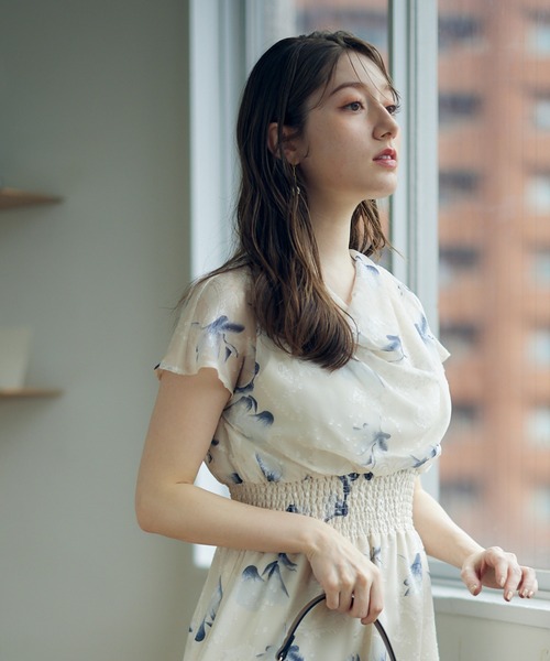 「12Twelve Agenda」 半袖ワンピース M ネイビー レディース_画像5