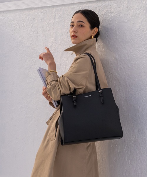 「CHARLES & KEITH」 ショルダーバッグ X-LARGE スミクロ レディース