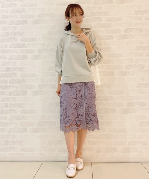 「31 Sons de mode」 タイトスカート 38 パープル レディース_画像7