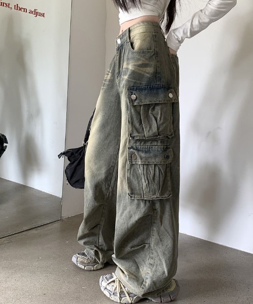 lilful ワイドパンツ カーゴパンツ 「26年春夏新作」Y2Kデザイン
