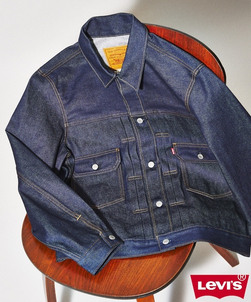 Levi's ダークブルー デニムジャケット Levi's（リーバイス） デニムジャケット - ダークブルー メンズ