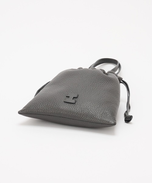 IACUCCI グラーノ 2WAYTOTE CERVO チャコールグレー　美品 IACUCCI（イアクッチ） バッグインバッグ ショルダーストラップ