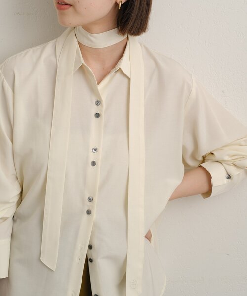 「Omekashi」 長袖シャツ FREE サックスブルー レディース_画像8