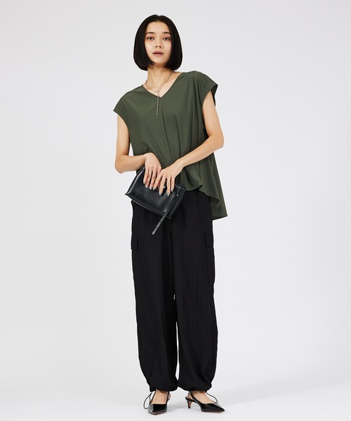 「qualite」 カーゴパンツ 38 ブラック レディース_画像4
