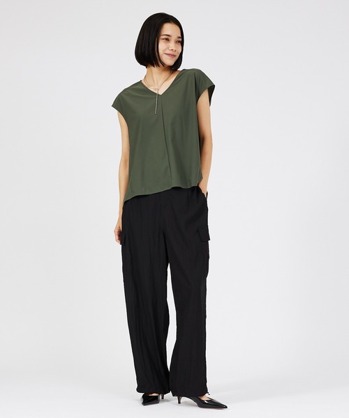 「qualite」 カーゴパンツ 38 ブラック レディース_画像6