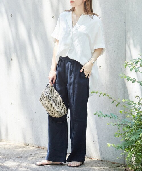 「JOURNAL STANDARD」 イージーパンツ 40 ネイビー レディース_画像6