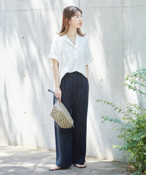 「JOURNAL STANDARD」 イージーパンツ 40 ネイビー レディース_画像9