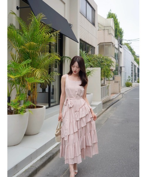 ワンピース Bellina Ruffled Long Dress