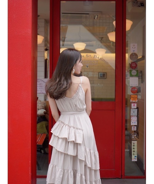 ワンピース Bellina Ruffled Long Dress