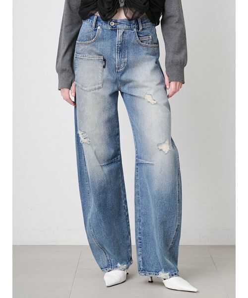 「SORIN」 デニムパンツ 38 ライトピンク レディース_画像2
