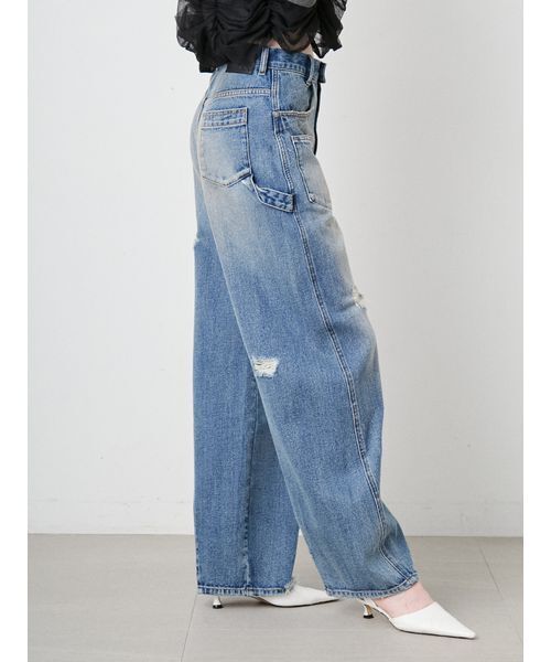 「SORIN」 デニムパンツ 38 ライトピンク レディース_画像4
