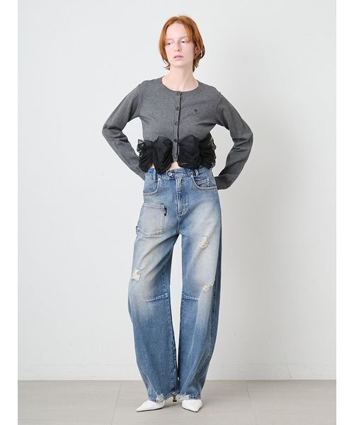 「SORIN」 デニムパンツ 38 ライトピンク レディース_画像7