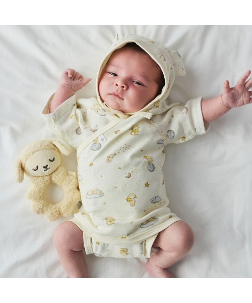 PETIT BATEAU（プチバトー） ベビー肌着 ハートプリント半袖あわせ
