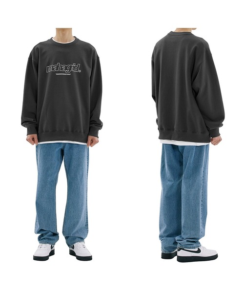 トレーナー スウェット 「mahagrid/マハグリッド」THIRD LOGO CREWNECK/サードロゴクルーネックスウェットシャツ レディース mahagrid/マハグリッド』THIRD LOGO CREWNECK/サードロゴクルー