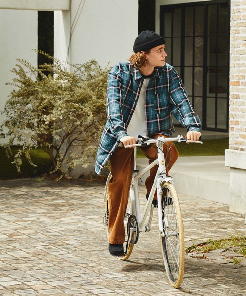 トップス R.M.A セール】ms5268- switching stripe shirt シャツ（シャツ