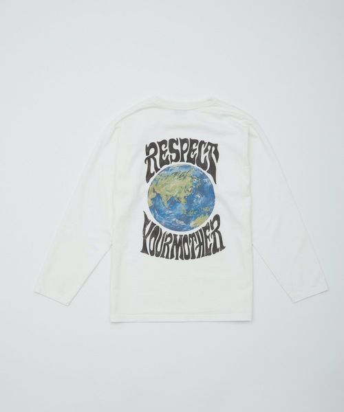tシャツ 「AUTHEN」オーセン/ オーガニックコットンLS プリントTシャツ レディース メンズ AUTHEN tシャツ 「AUTHEN」オーセン/ オーガニックコットンLS