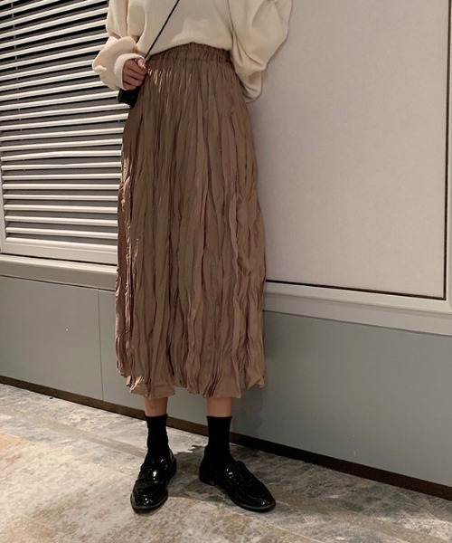 N.s スカート ワッシャープリーツロングスカート : ZOZOTOWN