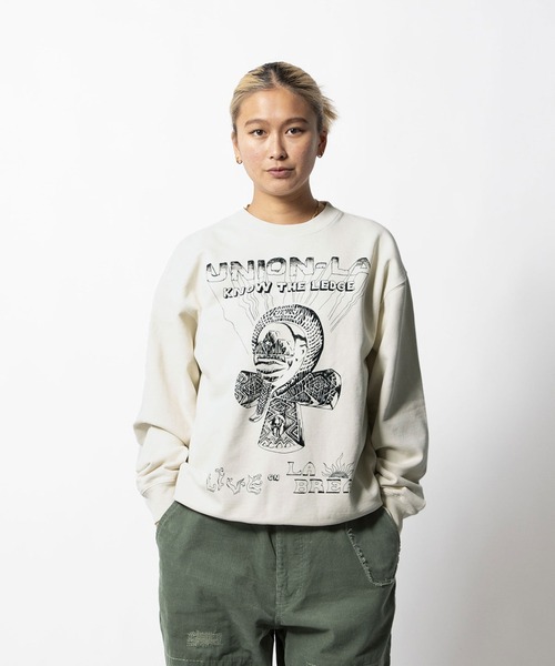 UNION TOKYO ANKH CREW スウェット ホワイト XL UNION(ファッション) トレーナー スウェット UNION TOKYO ANKH